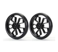 Wheelchair replacement wheels,8" Replacement Front Wheels Solid Tires Universal Roller Accessories Walker Casters Assembly 198mm/8in Black