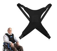 Wheelchair Safety Harness for Adults, Adjustable Posture Support & Fall Prevention Belt with Chest Vest, Anti-Slip Straps for Mobility Chairs and Home Care