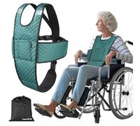 Wheelchair Seatbelt with Pocket Wheelchair Seat Belts for Adults Anti-Slip & Adjustable Wheelchair Accessories Safety Belt for Seniors Elderly, Patients, Anti-Fall Wheelchair Harness Vest (Green)