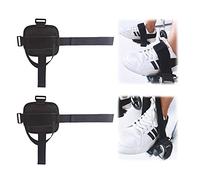 Wheelchair Shoe Holders Straps, Prevents Feet from Slipping Off Pedals, Footplate Rest Supplies for Elderly, Disabled, Patient, Paralyzed, 2 Pcs (Black)
