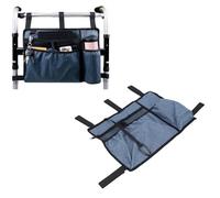 Wheelchair Side Bag, Portable Wheelchair Accessories, Oxford Cloth Side Pocket Storage, Armrest Storage Pouch, Hanging Bag for Wheelchairs, Walkers (Blue)