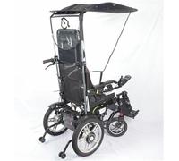 Wheelchair Sunshade Canopy Umbrella Cover, Electric Wheelchair Umbrella Awning Folding, U-V Resistant Protection Universal Fit Water Resistant Cotton Plastic