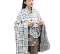 Wheelchair Thermal Cover Blanket, Double-Layered Velour Material, Soft and Comfortable, Machine Washable Suitable for Elderly and Disabled Persons(H,Large)