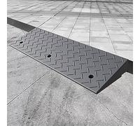 Wheelchair threshold ramps for doorways, movable step ramp pad, along the road curb ramp, durable, strong load-bearing, free installation screws, suitable for garages, steps, roads, hospitals, schools