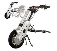 Wheelchair Traction Device 12Inch Pull, 400W Handcycle Front Drive Accessories, Electric Conversion Kit with Front Light, 36V 15 Ah Battery, 30 Km/H Max, Cruising Range: 35Km,Silverb