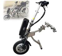 Wheelchair Traction Device 500W Electric Handcycle Wheelchair Attachment,Wheelchair Pull Device,Electric Wheelchair Conversion Kit with Front Light & Shock Absorber System,48V 15 Ah/17 Ah Ba