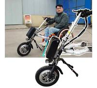 Wheelchair Traction Device 500W Wheelchair Pull Device, Electric Handcycle Wheelchair Attachment, with Front Light+ Shock Absorber System+Tweeter, 48V 15 Ah/17 Ah Battery, 3 Speed, Range 60/