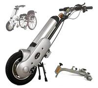 Wheelchair Traction Device Electric Handcycle Attachment, 12Inch Pull with Front Light, 400W Motor, Battery, LCD Display for Users