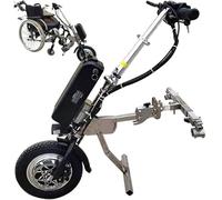 Wheelchair Traction Device Electric Wheelchair Conversion Kit,500W Electric Trolley Wheelchair Attachment with Shock Absorption System,Tweeter,48V/16Ah Battery,65 Km Range,B Sports Wheel Tra