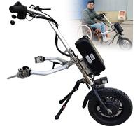 Wheelchair Traction Device Pull, 500W Electric Handcycle Attachment, Electric Conversion Kit, with Front Light and Shock Absorber System,Cruising Range: 65Km,3 Speeds,A