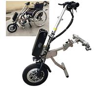 Wheelchair Traction Device Pull, 500W Electric Handcycle Attachment, Electric Conversion Kit with Front Light & Shock Absorber System,48V 15 Ah/17 Ah Battery, 3 Speed,B17Ah