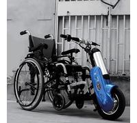 Wheelchair Traction Device The Front of The Car is Connected to The Manual Folding Sports Head 12-Inch Trailer Head Electric Drive Head,B-Blue