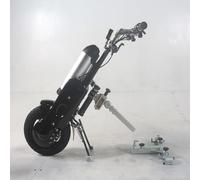 Wheelchair Traction Device The Front of The Car is Connected to The Manual Folding Sports Head 12-Inch Trailer Head Electric Drive Head,B-Black