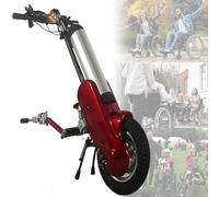 Wheelchair Traction Device Upgrading Manual to Electric Pull, Drive Head,Electric Handcycle Attachment,for People Who Cannot Walk,Middle-Red