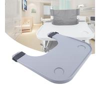 Wheelchair Tray Table for Adult Elderly, Removable ABS Plastic Wheelchair Dining Table Board with 2 Cup Holder, Portable Wheelchair Tray, for Dining, Reading, Working, Grey