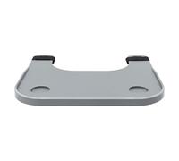 Wheelchair Tray Table for Adults with Cup Holders, Large ABS Lap Desk for Dining Reading Writing, Universal Wheelchair Accessories Fit 14.57-22.83in Armrests, Grey