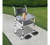 Wheelchair Tray Table, Removable Wheelchair Table Tray with 2 Cup Holders, for Disabled People to Eat, Read, Write or Play Computers and Chess, up to 50kg