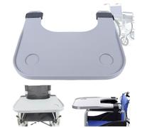 Wheelchair Tray Table with 2 Cup Holder Removable Portable Wheelchair Lap Tray for Disabled Detachable Durable for Eating Reading Abs Plastic Steel