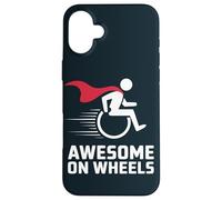 Wheelchair User Awesome Rolling Chair Case for iPhone 16 Plus
