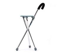 Wheelchair Walker, Crutches for The Elderly Four-Legged Cane with Seat Walker Trekking Pole Non-Slip Walking Stick with Hospital It's so Kind of You