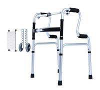 Wheelchair Walker, Elderly Multi-Functional Walker Seated Bathroom Board + Foot Pad + Pulley Optional Rehabilitation Training Walker Non-Slip Walking Stick with Beauty