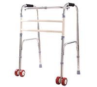 Wheelchair Walker, Elderly Walker Dual-Purpose Walker Four Corner Cane Wheel Stainless Steel Folding Walker Non-Slip Walking Stick with Beauty Comes