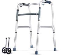 Wheelchair Walker, Elderly Walker with Bath Plate and Pulley Aluminum Alloy Armrest Walking Walker 8 Gear Height Adjustable, Suitable for People of Different Beauty Comes