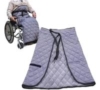 Wheelchair Warm Blanket Fleece Lined Blanket for Wheelchair and Mobility Scooter Black Gray(B)