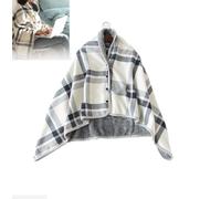 Wheelchair Warm Blanket Winter, Windproof Fleece Poncho Shawl,Lower Body Warm Cozy Cover for Elderly,Wheelchair Accessory(White)