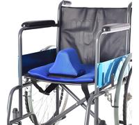 Wheelchair Wedge Pommel Cushion for Seniors - Non-Slip Fall Prevention Seat Cushion with Adjustable Safety Straps, Prevents Forward Sliding, Comfortable Support for Wheelchair Users