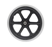 Wheelchair Wheel, 14in Wheelchair Wheel Manual Wheelchairs Rear Replacement Black Solid Polyurethane Foam Tire, Deep-Groove Ball Bearings