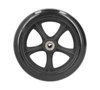 Wheelchair Wheel Replacement,16cm PU Walker Caster Accessory Thickened Hub Walker Tire Wheelchair Front Wheels Scooter Cart Rollator Wheel Front Casters with Ball Bearing Black for Wheelchair