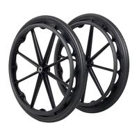 Wheelchair Wheels 24in,Manual,Nylon Wheelchair Rear Wheels Puncture Proof,Solid Wheelchair Back Wheel with Bearings(X2)