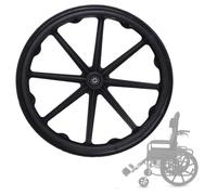Wheelchair Wheels 24in,Manual,Nylon Wheelchair Rear Wheels Puncture Proof,Solid Wheelchair Back Wheel with Bearings(X1)