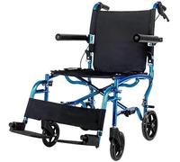 Wheelchairs Folding Aluminium Lightweight Wheelchairs Folding Preparing Portable Travel Device for Elderly Caretaker Convenience,Blue,Nice