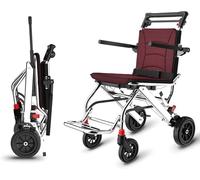 Wheelchairs Folding Lightweight, Ultra Light Transport Wheelchair with Seat and Backrest, Travel Wheelchairs for The Apartment and on The Way Transport