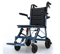 Wheelchairs for Adults Lightweight Foldable,Aluminium Folding Transport Chair,Wheelchair Push Mobility Scooters,Portable Transit Travel Chair, 17 Inch Seat Width,for Kids and Disabled Seniors