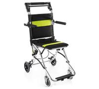 Wheelchairs Lightweight Wheelchair Folding Travel Fabric Portable Chair with Handbrakes Weights for Elderly Fold Can Bear 100kg Lighter Weight