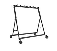 Wheeled 7 Guitar Rack by Gear4music