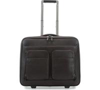 Wheeled Computer Briefcase 15.6, unisex, Piquadro, Cabin Bags, Brown, ONE SIZE, Suitcases ONE SIZE
