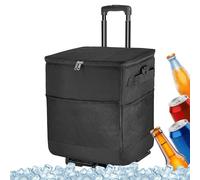 Wheeled Coolers Box Waterproof Reusable Wheeled | Soft Waterproof Insulated Cooler Bag for Beach, Camping, Outdoor, Picnic, Parties,