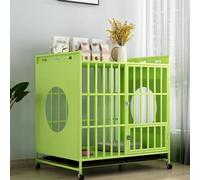 Wheeled Dog Cage Furniture 2-in-1 Dog Cage Furniture Dog House Decoration Pet House Dog Cage Side Table Indoor Dog House (green 78cm)