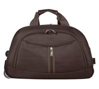 Wheeled Duffle Bag with Wheels, Foldable & Expandable Large Weekend Travel Duffel - Lightweight Carry On Bag for Shopping, Business Trips, Gym (red,Medium) Brown Medium