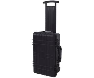 Wheeled Flight Case Tool Box Tool Storage Protective Hard Case Black PP vidaXL
