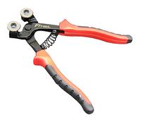 Wheeled Glass Tile Nippers, Stained Glass Mosaic Backsplash DIY Tile Working Tool, with Two Tungsten-Carbide Scoring Wheels 7/8-Inch, Ceramic Tile Cutting Shapping Plier, Tile & Mosaic Nippers