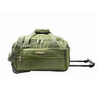 Wheeled Holdall Travel Roller Duffle Mid Size Bag Weekend Luggage HOL214 (Khaki Green)