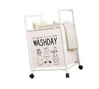 Wheeled Laundry Basket With Removable Shelves Foldable Metal Frame Storage Hamper For Bathroom Bedroom Organization Extendable Laundry Sorter