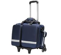 Wheeled Medical Trolley Bag, Professional First Aid Bag with Internal Dividers, Large Capacity Waterproof Emergency Response Trauma Bag