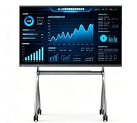 Wheeled movable base touch monitor Dual-System and Blue Light Protection 4K IPS panel built with matte antis-glare surface coating for HomeOffice School Studio Display(1651.3*930.4mm/65.01*36.62in)