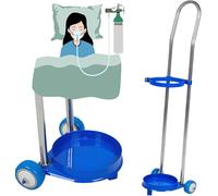 Wheeled Oxygen Cylinder Trolley Set Single Cylinder Trolley Portable Medical Gas Cylinder Storage Rack(20L 110cm(43 3/10"))